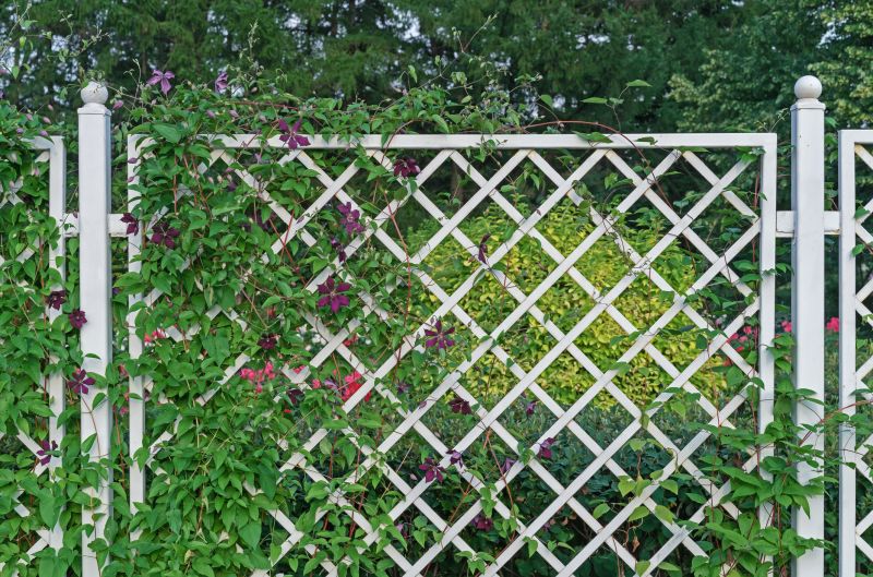 Trellis with Blooming Vines